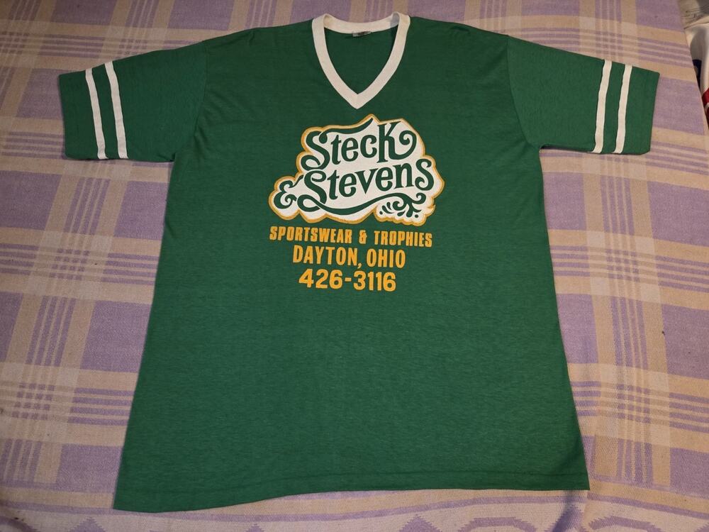 Vtg 70s 80s Stedman Jersey Shirt Steck Stevens Sportswear Trophies Ohio Dayton
